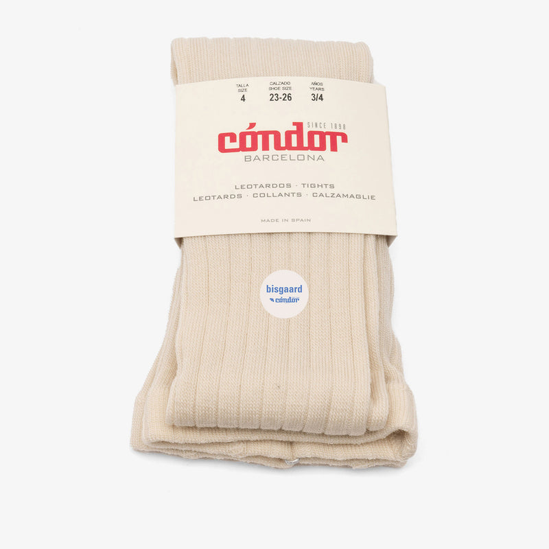 rib strumpfhosen aus wolle - Beige