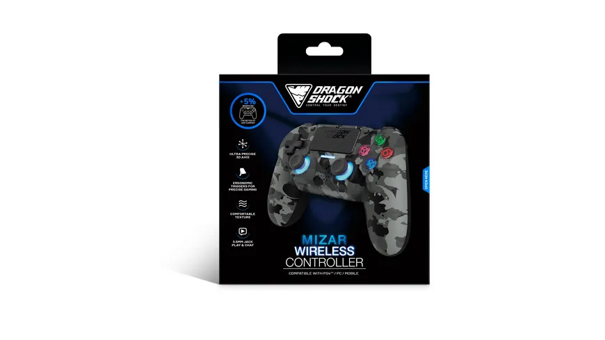 Mizar Wireless Controller für PS4 Grau Camo
