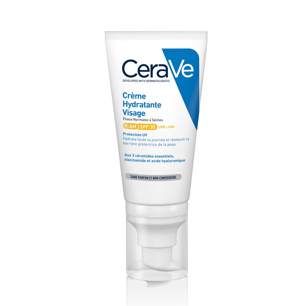 CeraVe Crème Hydratante Visage Crème hydratante visage SPF 30 pour lespeaux normales à sèches