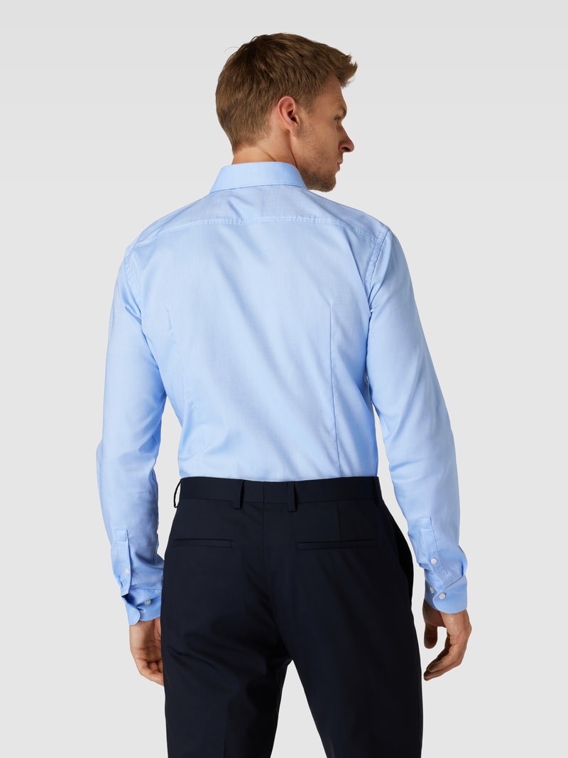 Regular Fit Business-Hemd mit Kentkragen in bleu