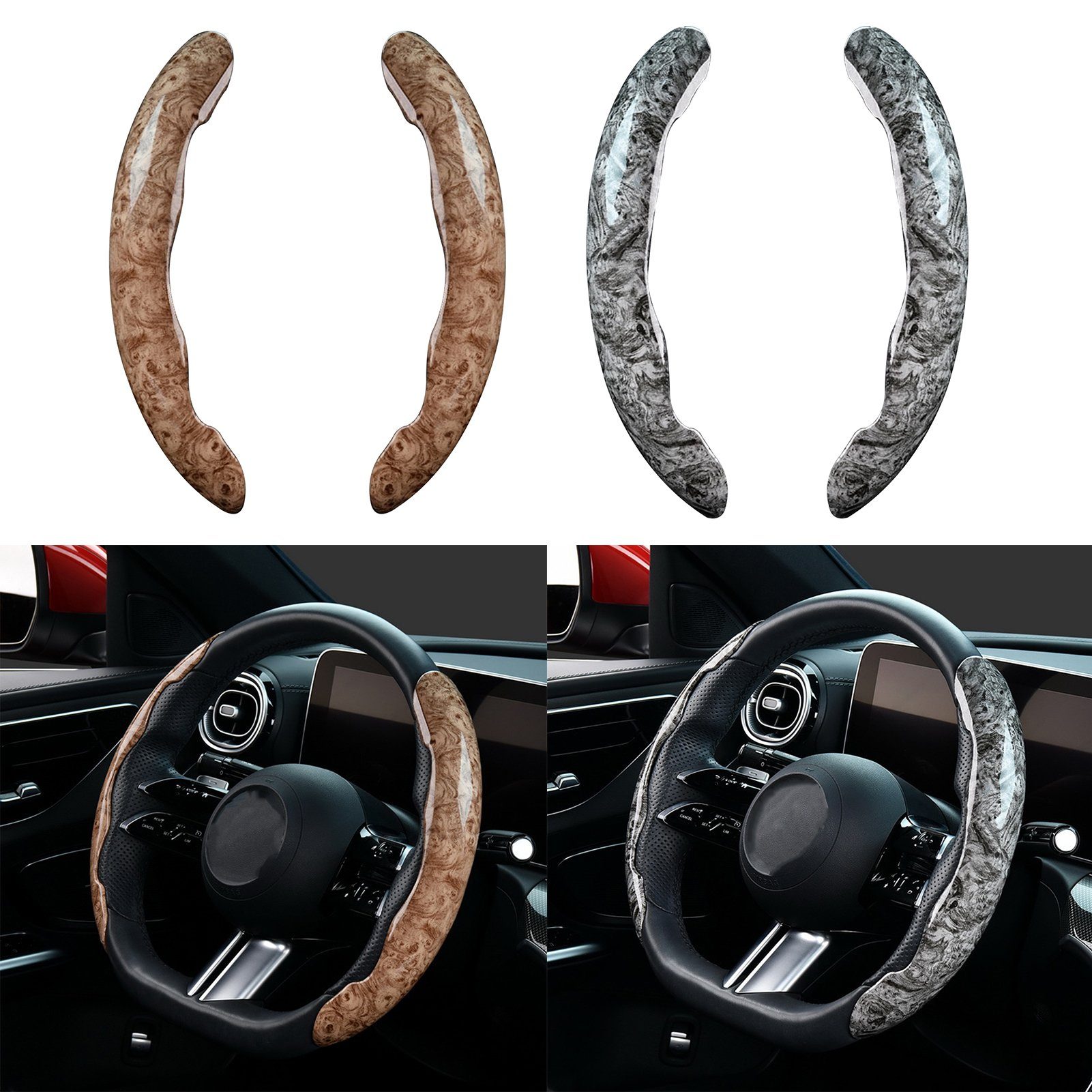 Rutaqian Lenkradbezug Universal Auto Lenkradbezug, Rutschfester, atmungsaktiver, (Langlebiger Lenkradbezug aus Mikrofaser-Leder)