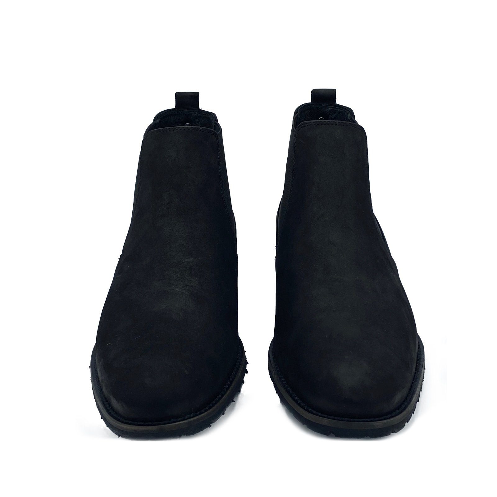 Hollert Herren Stiefelette Modell 702 Veloursleder Classic Schuhe Chelseaboots