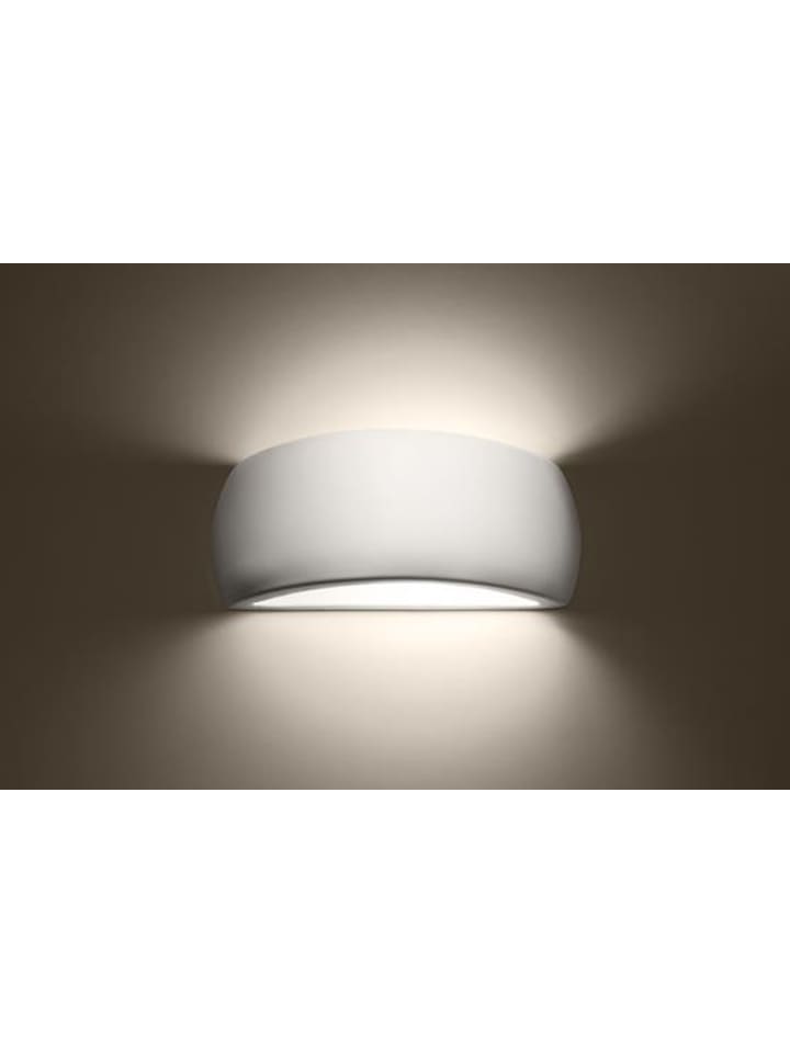 Nice Lamps Wandleuchte, lackiert PALERMO weiß glänzend (L)32cm (B)9cm (H)13,5cm günstig kaufen onesize