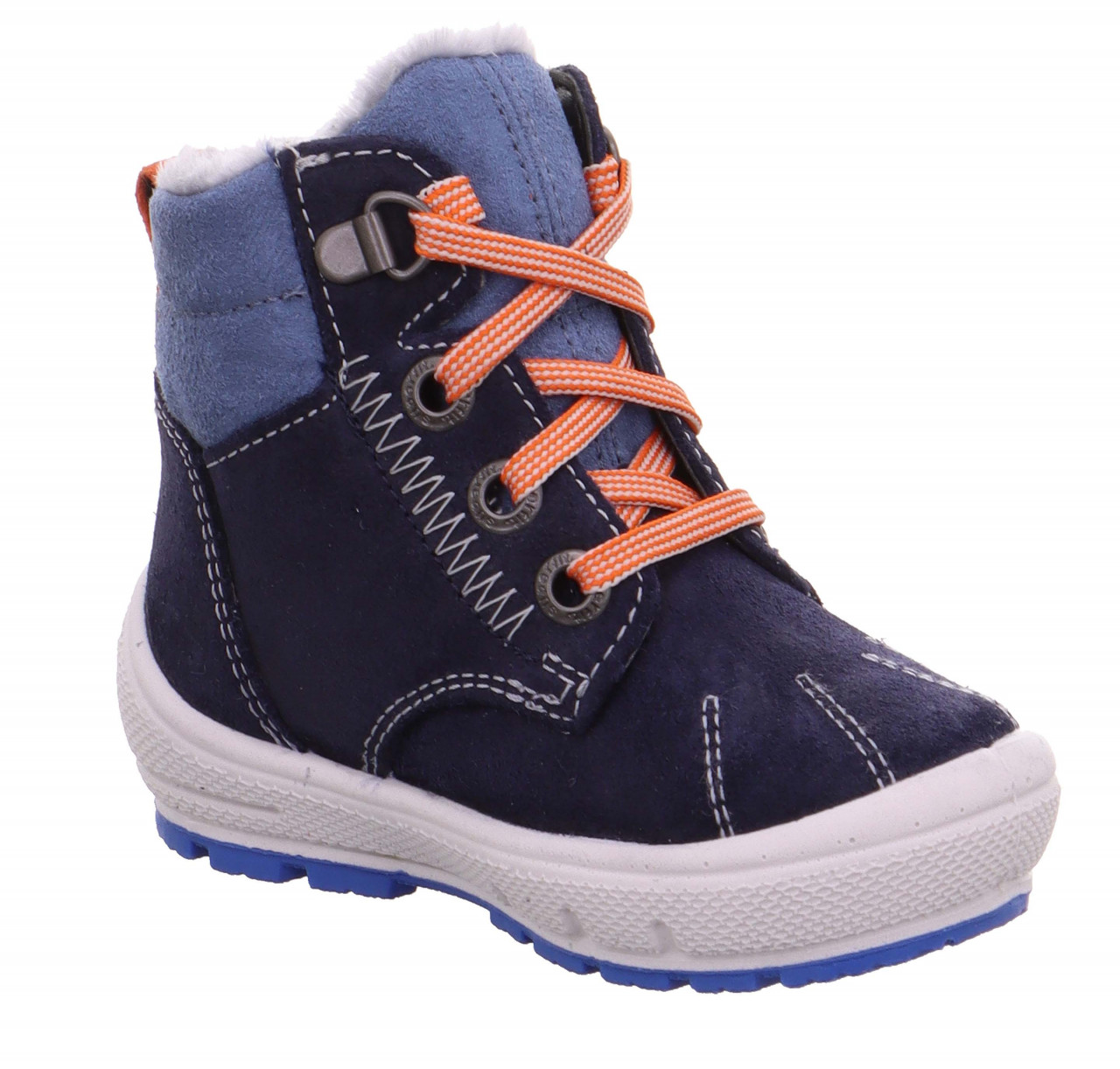GROOVY - Blau/Rot Boots mit Schnürung