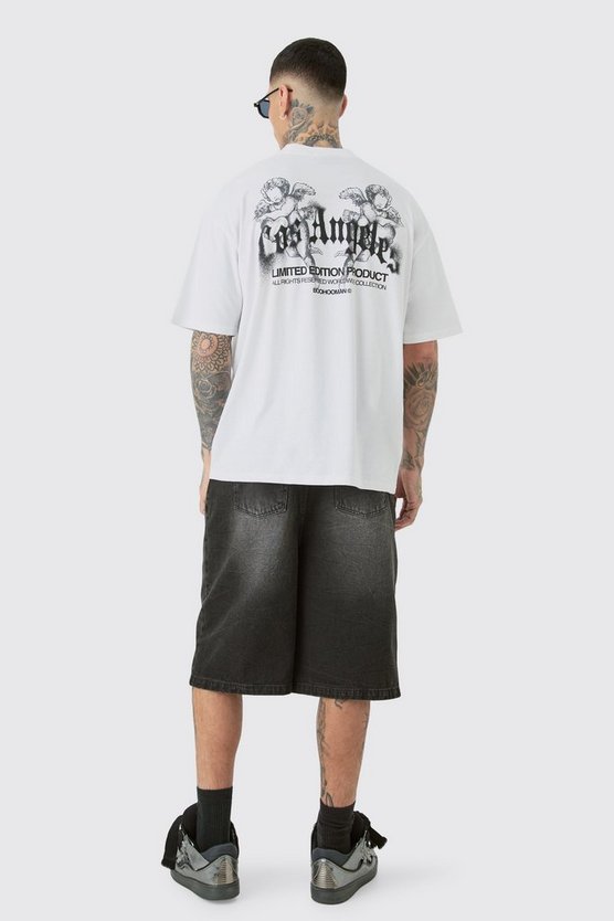 Tall Oversize T-Shirt mit Los Angeles Renaissance Print