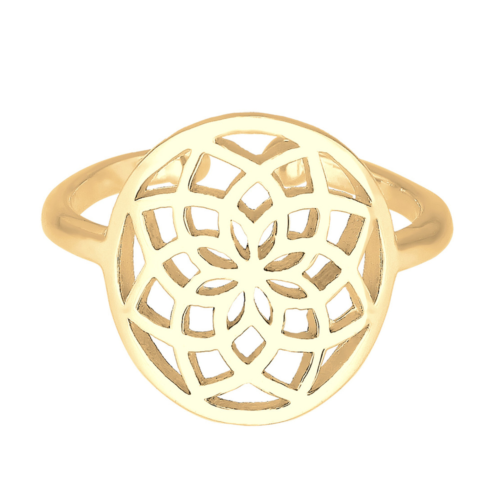 Elli Elli Bague Ornament Rond Boho Bague Femme - (925/1000) Argent Bague