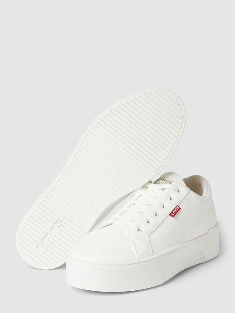 Plateau-Sneaker mit Label-Detail Modell 'TIJUANA' in weiß