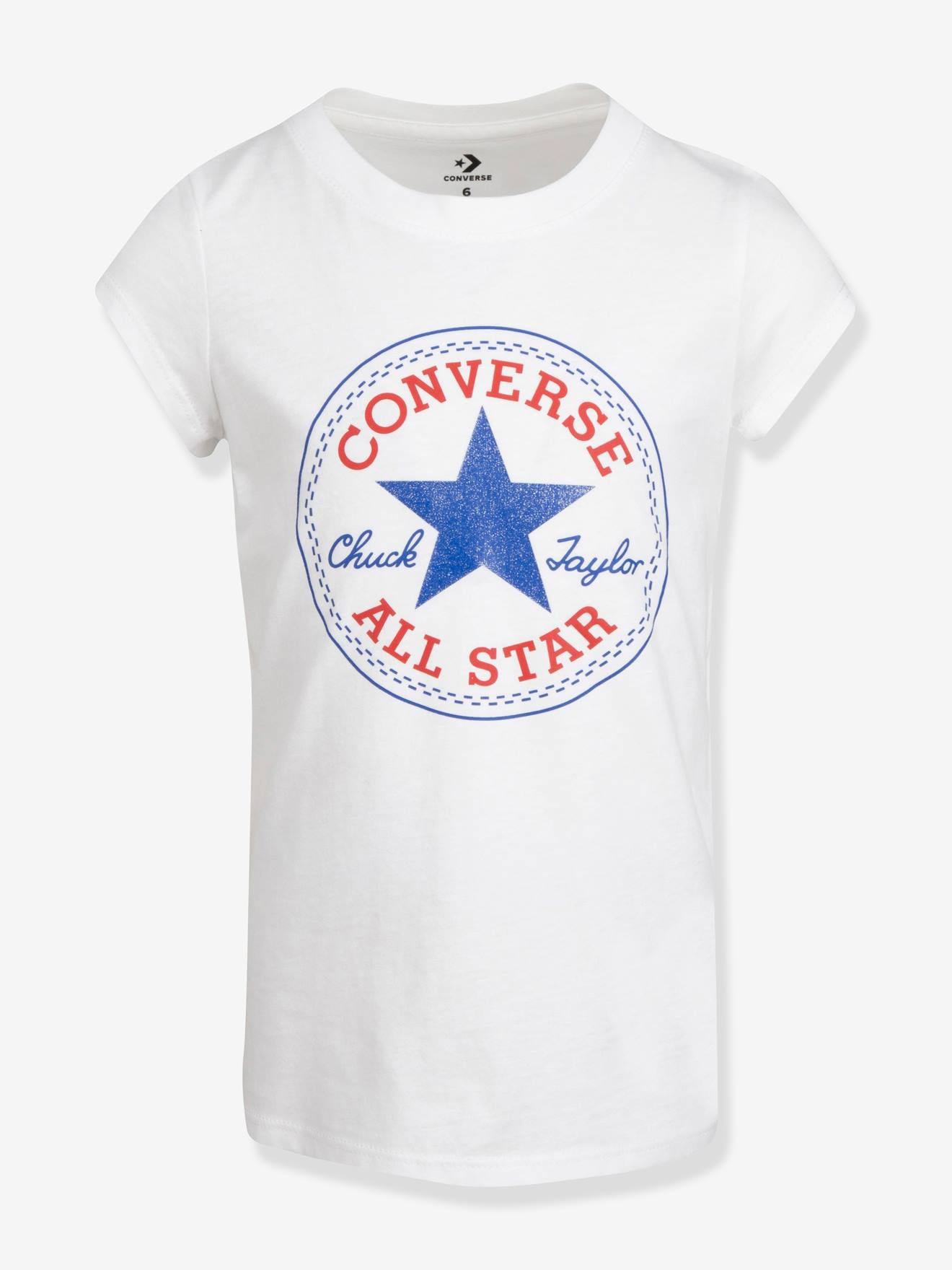 Converse Mädchen T-Shirt TIMELESS CHUCK PATCH TEE CONVERSE - weiß