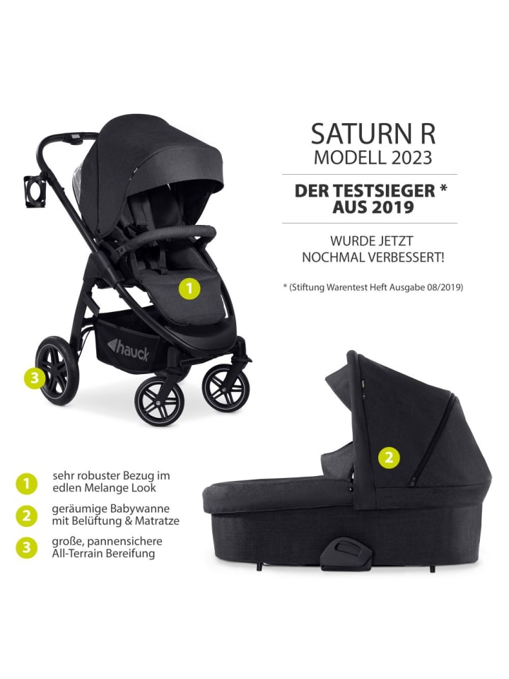 Hauck Kombi-Kinderwagen Saturn R Duoset inkl. Babywanne und günstig kaufen onesize