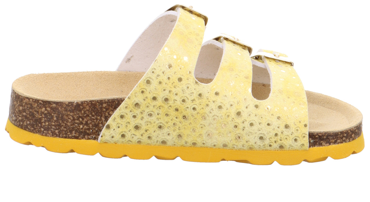FUSSBETTPANTOFFEL - Gelb Pantoffel mit Schnalle