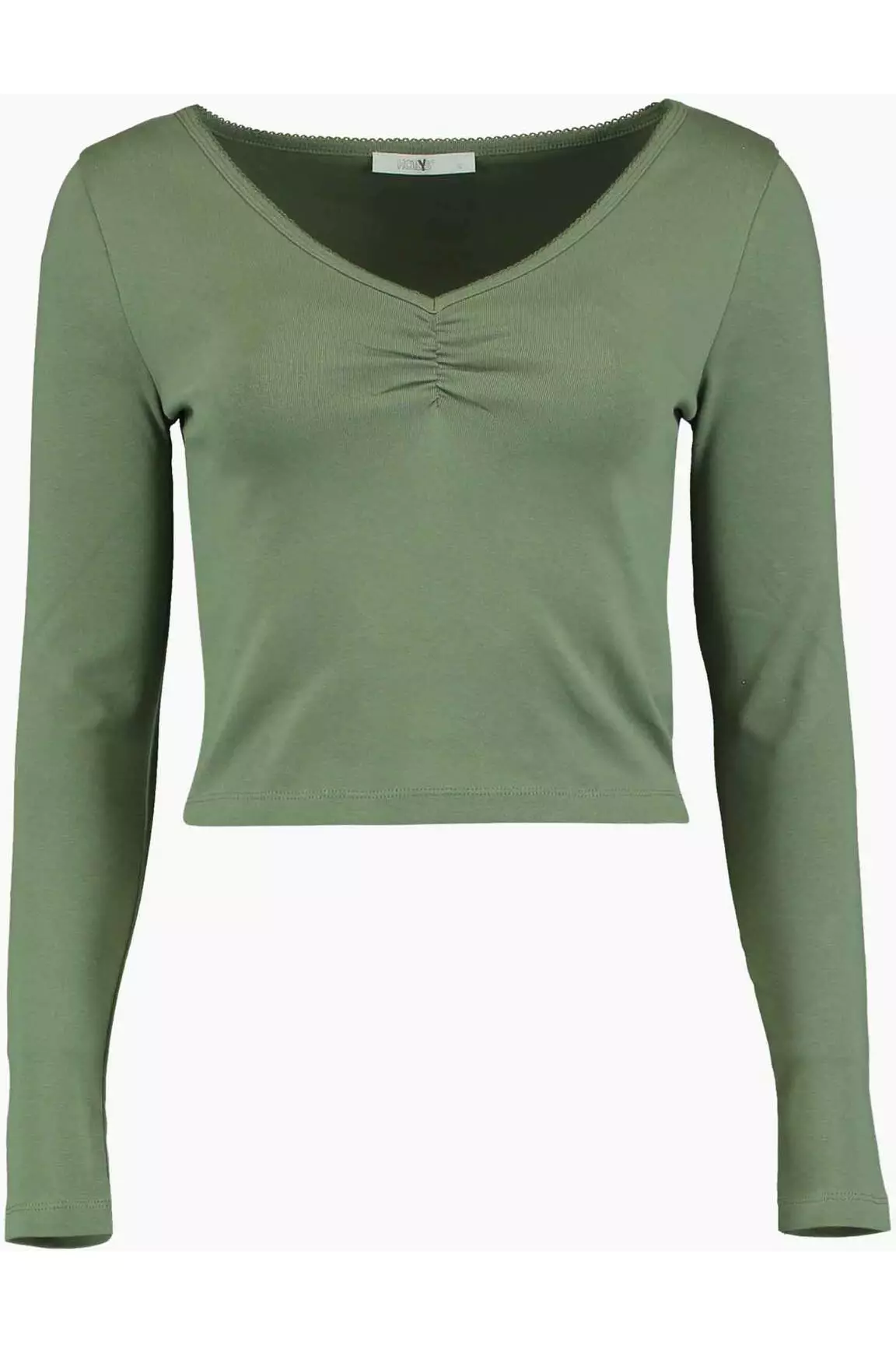Hailys Crop Tops Femme couleur vert