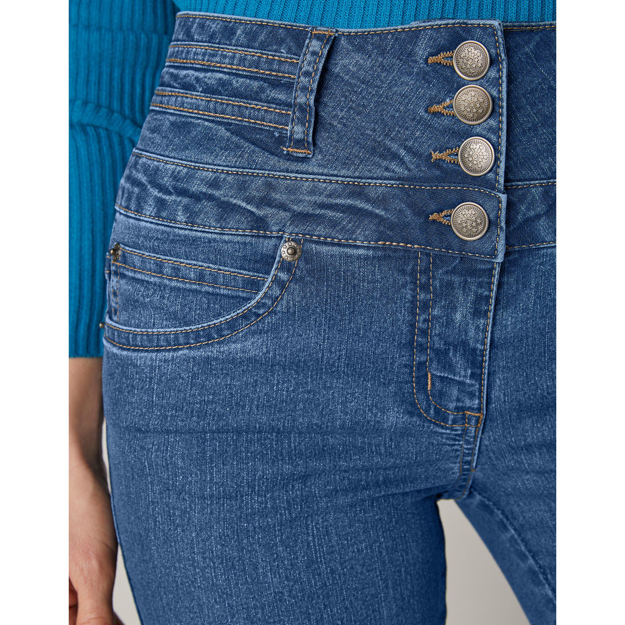 Jean coupe boocut taille haute