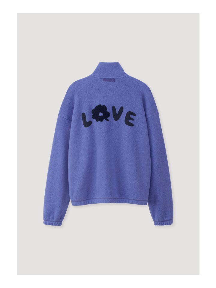 Hessnatur Fleece Jacke Relaxed in irisblau günstig kaufen