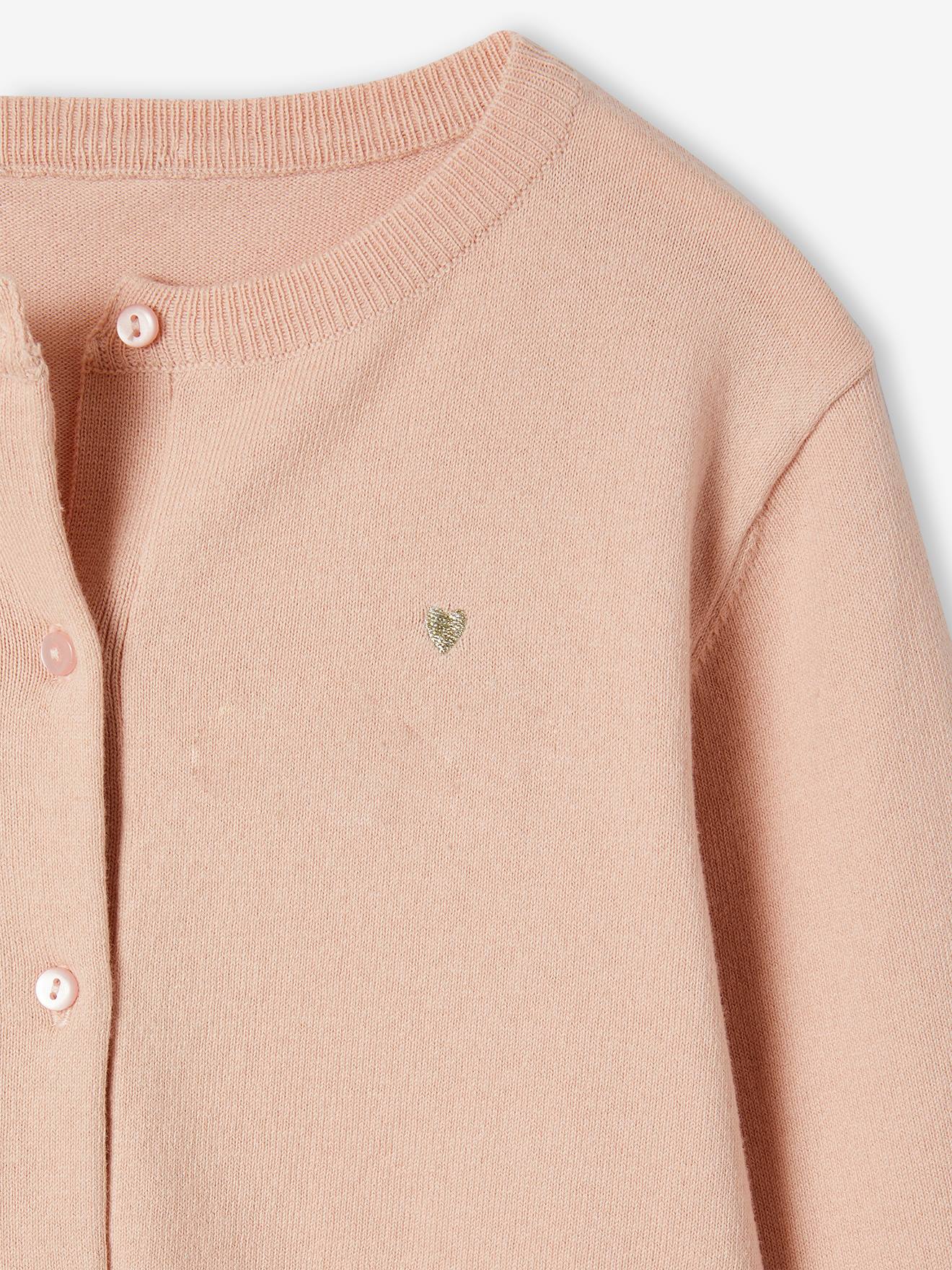 Vertbaudet Mädchen Strickjacke BASICS Oeko-Tex - mandelgrün