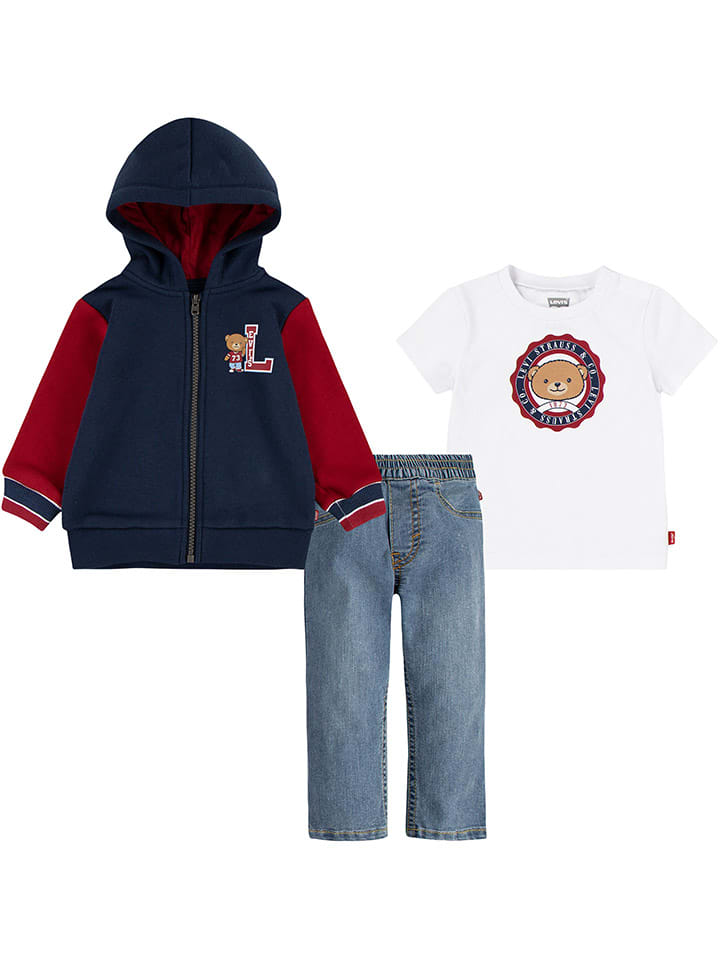 Levi's Kids 3tlg. Outfit in Dunkelblau/ Silber/ Rot günstig kaufen