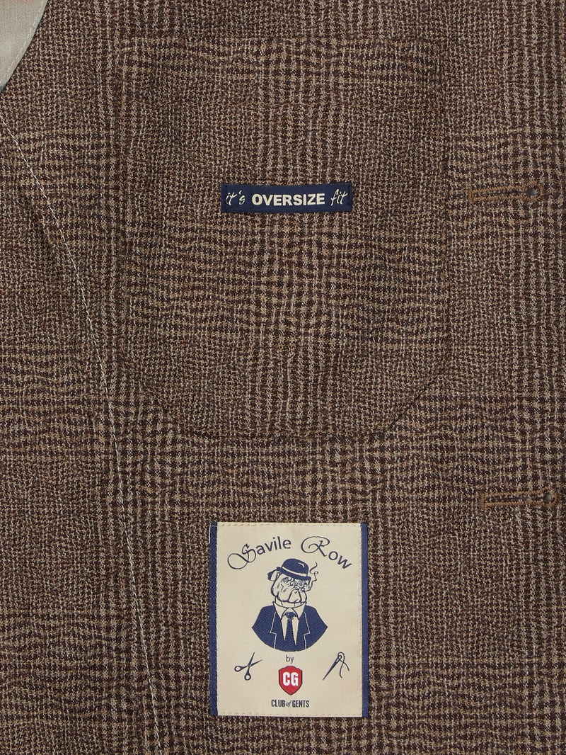 Oversized Sakko aus Schurwolle - 'Savile Row' in mittelbraun