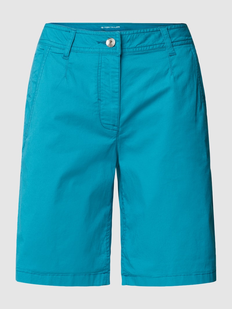 Bermudas mit französischen Eingrifftaschen in petrol