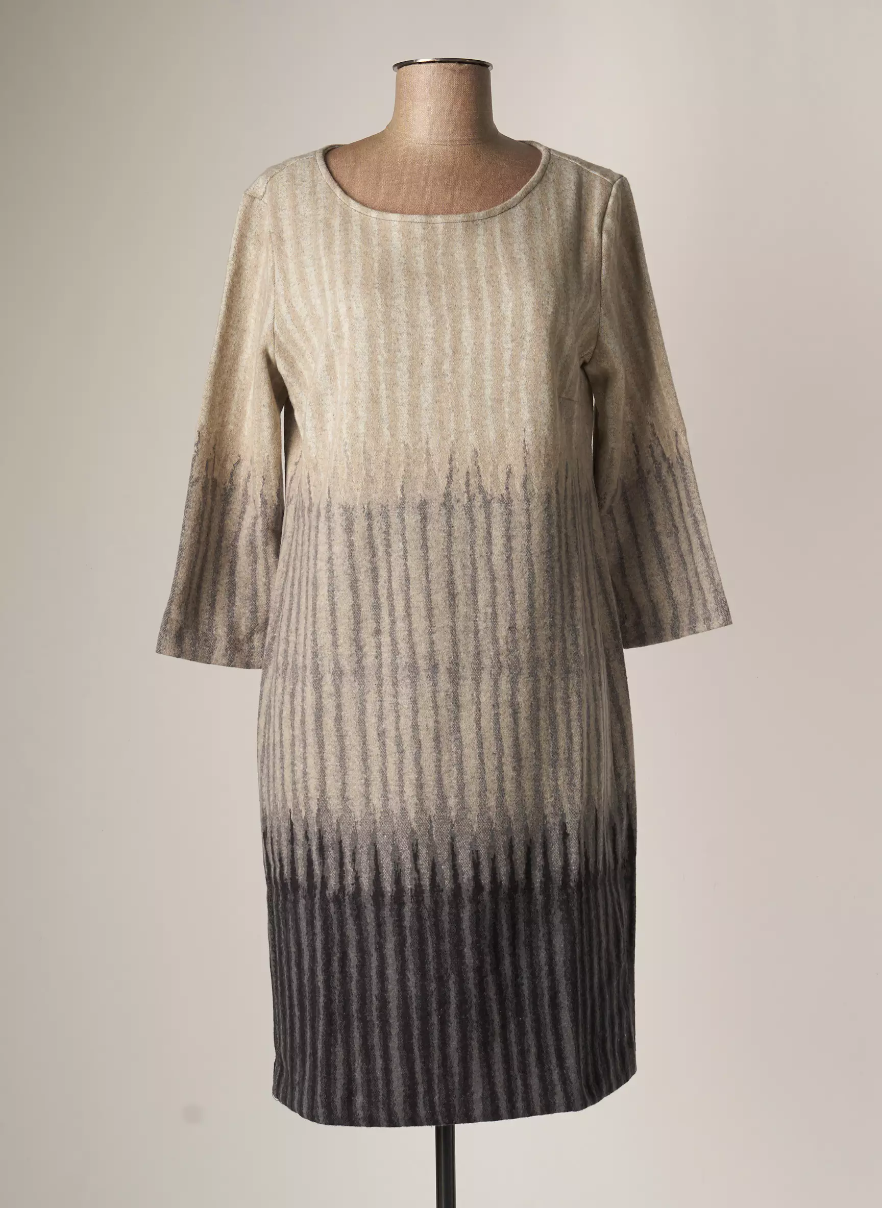 Blanc Boheme Robes Mi Longues Femme couleur gris