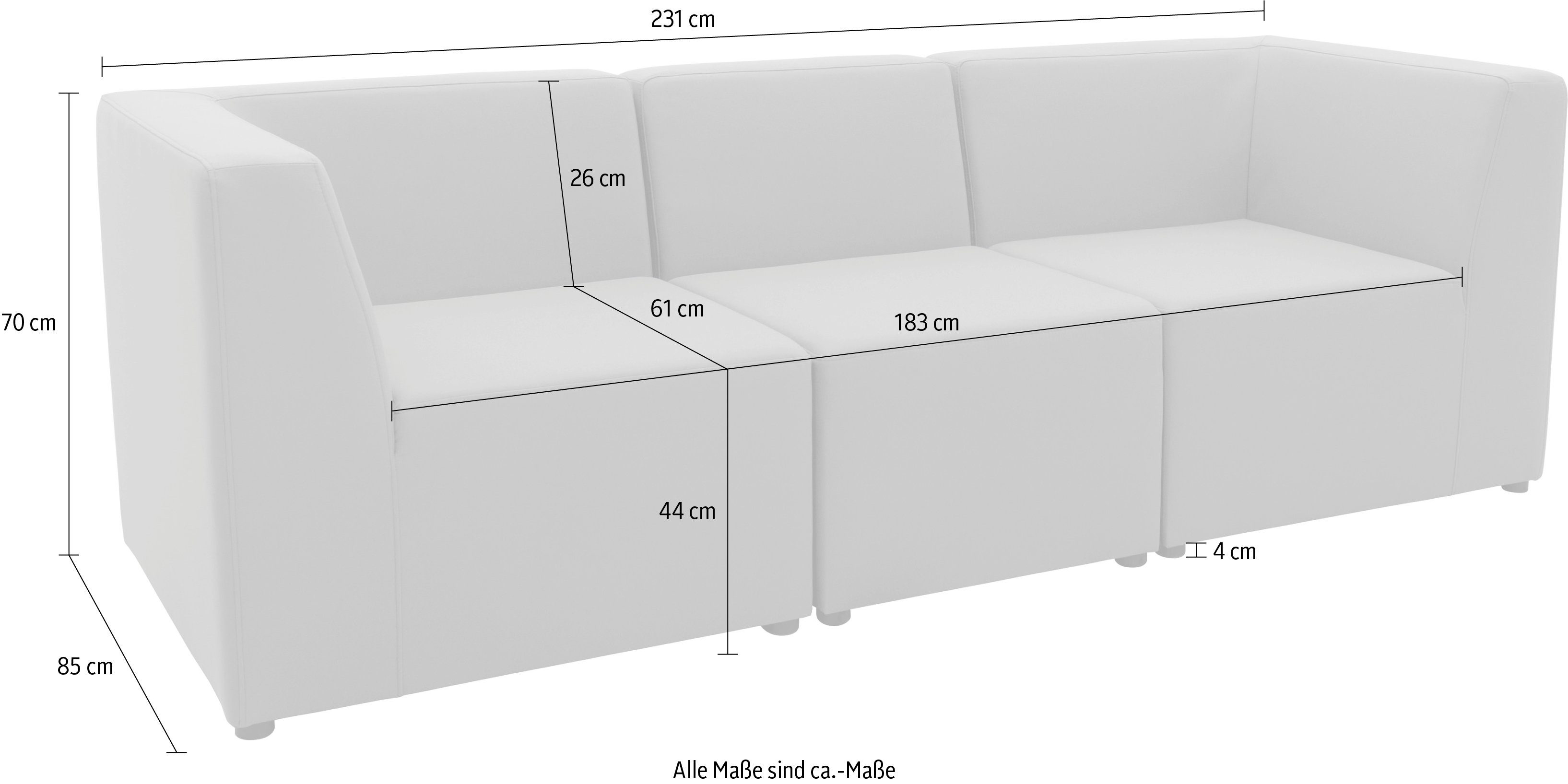 DOMO collection Loungesofa Aurinko, Speziell für Outdoor, witterungsbeständig, incl. Schutzhülle