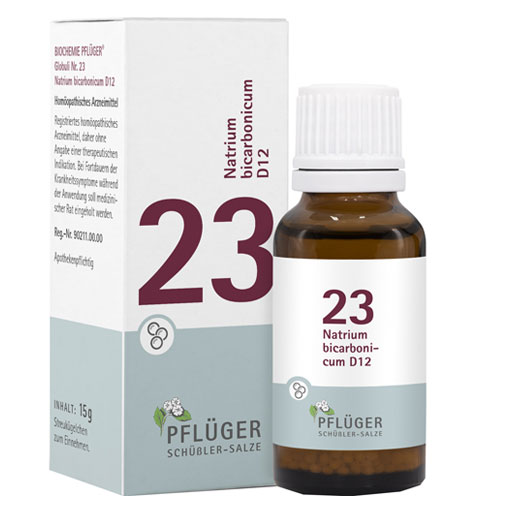 BIOCHEMIE Pflüger 23 Natrium bicarbonicum D 12 Gl.  15 g  Globuli