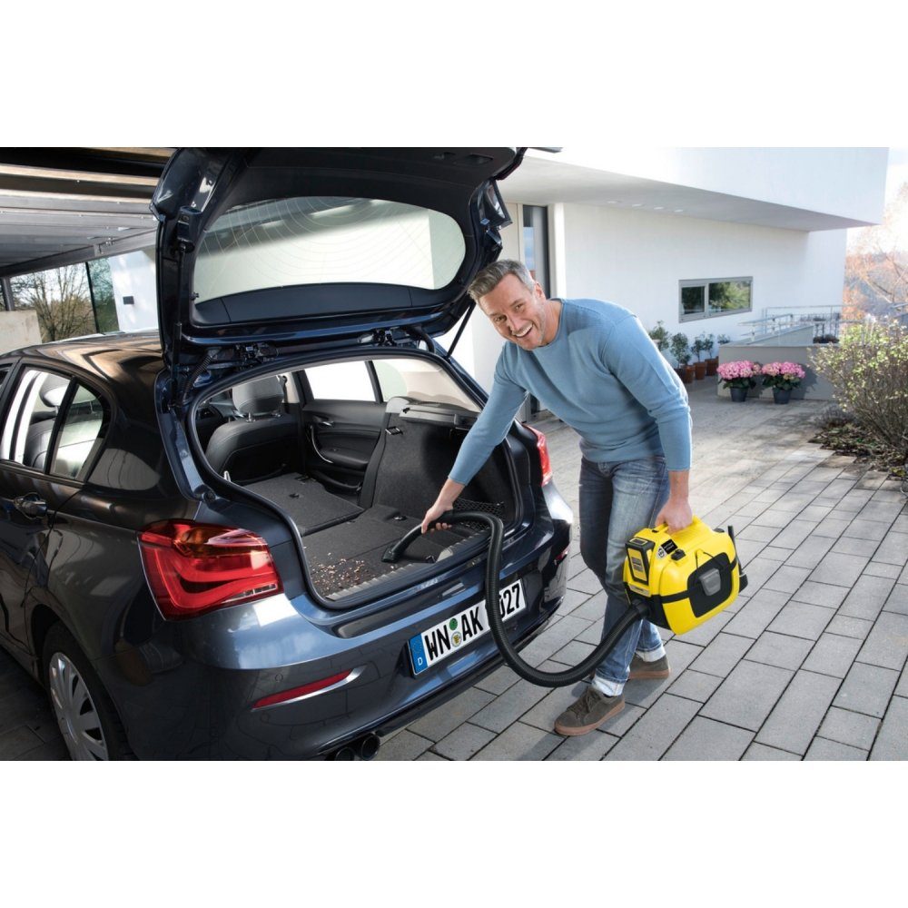 KÄRCHER Nass-Trocken-Akkusauger WD 1 Compact Battery solo - Akku-Nass-/Trockensauger - gelb/schwarz