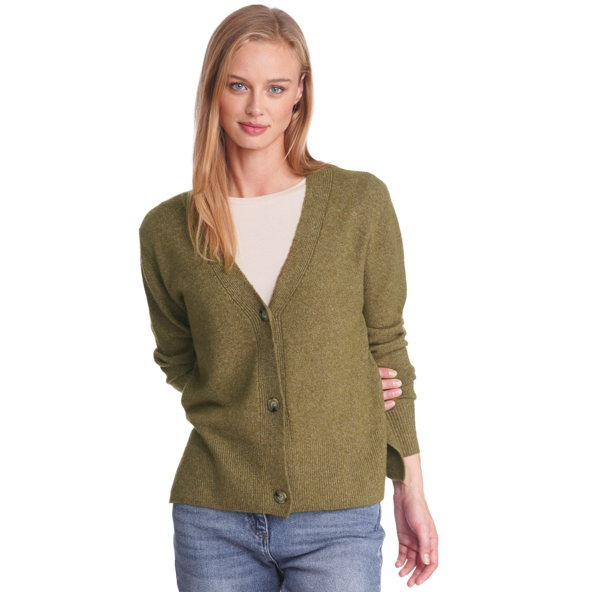Damen Strickjacke meliert