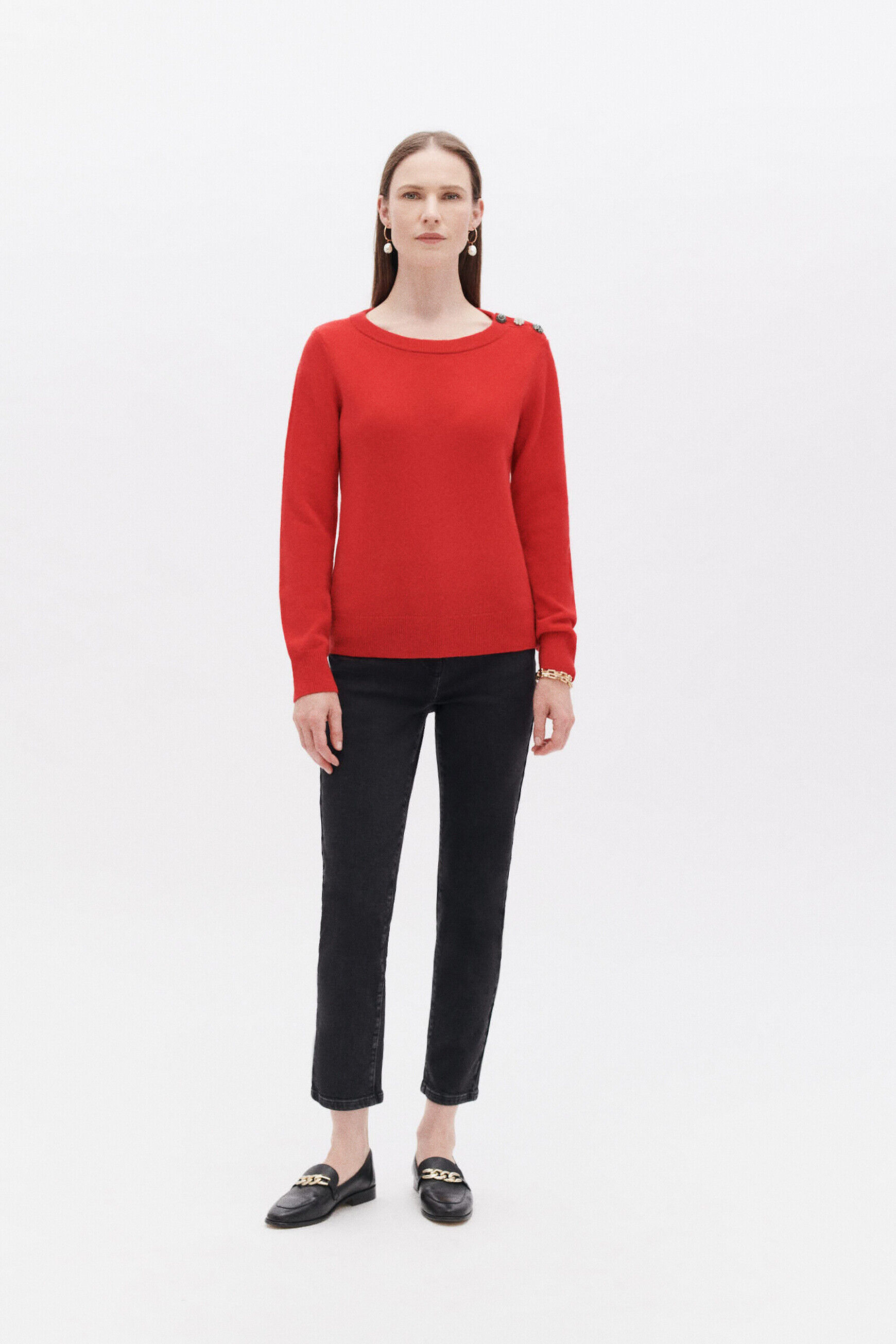 Pull miky rouge femme