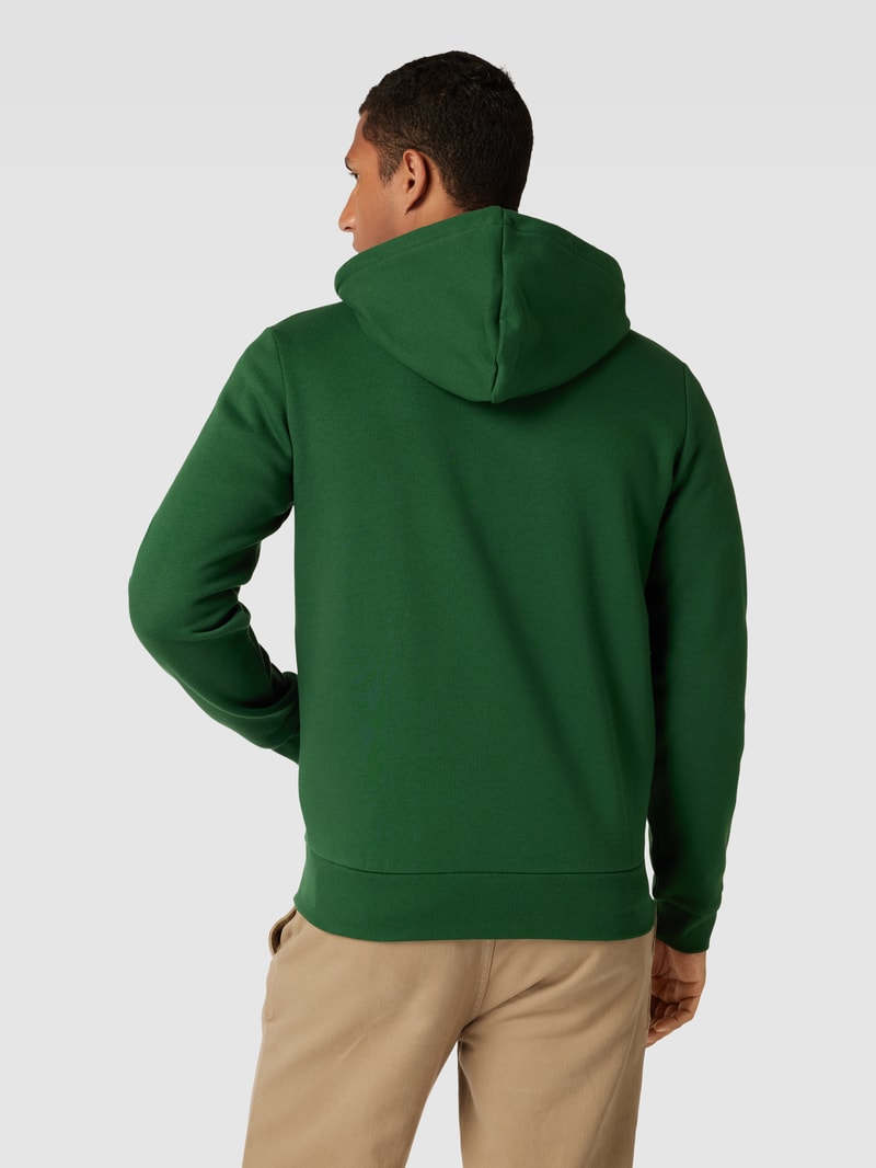 Sweatjacke mit Logo-Stitching in grün