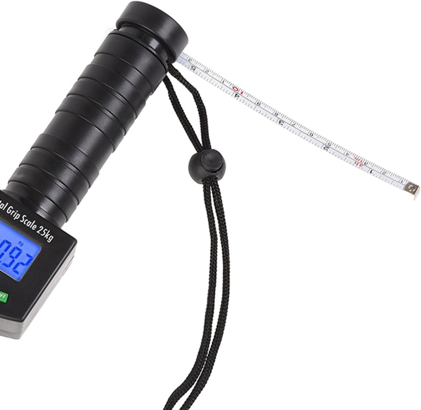 ASLENY Fischwaage Digitale Fischwaage mit Maßband, Tragkraft 25 kg / 55 lb, (1-tlg), Anzeige für: kg, lb und oz