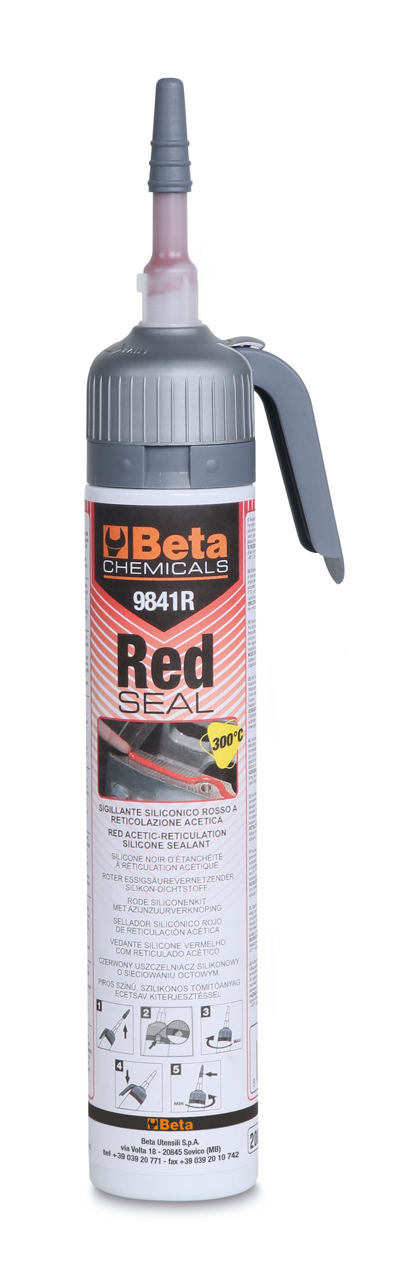 Beta 098410020 9841R P200 (1-2)-punainen silikonitiiviste 200 ml