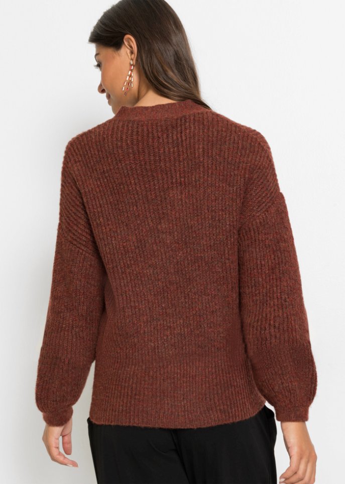 Oversized-Pullover in Wickeloptik