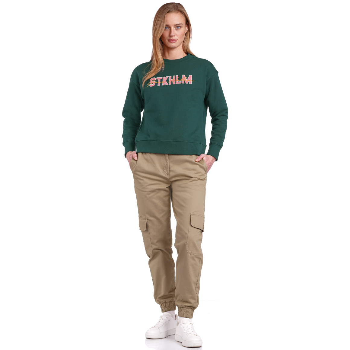 Damen Sweatshirt mit Stickerei