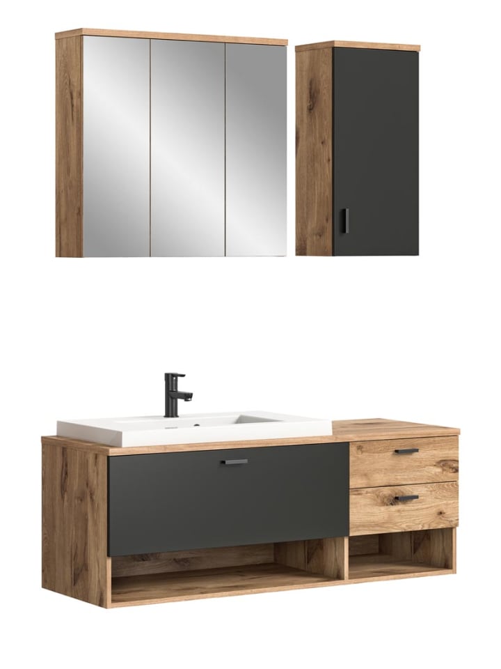 ebuy24 Badmöbelset Grado 3-teilig Eiche 140 x 48 cm günstig kaufen onesize