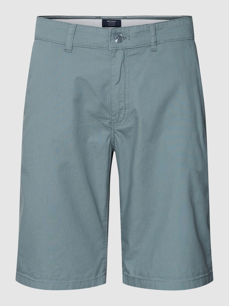 Bermudas mit französischen Eingrifftaschen in aqua blau
