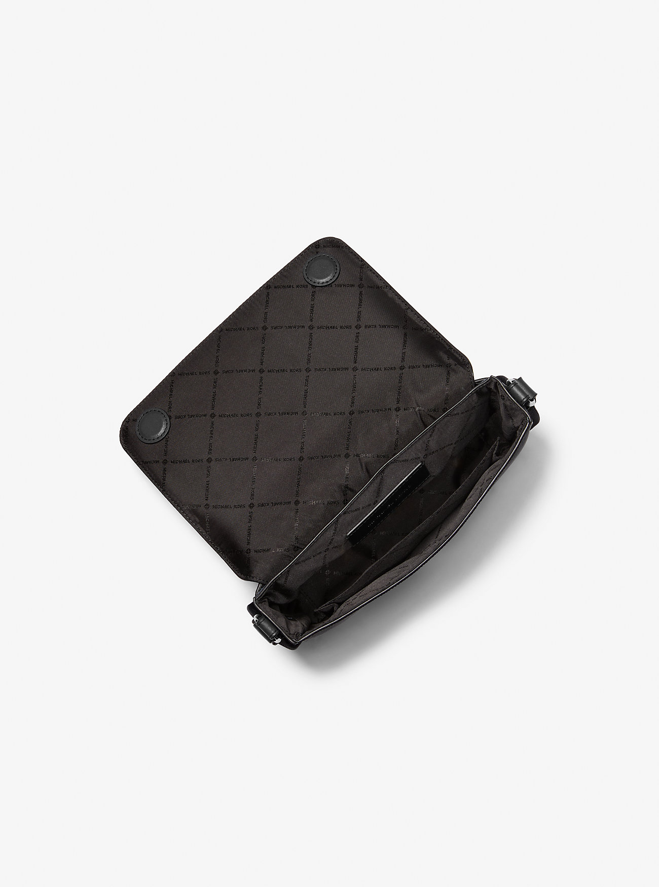 Borsa a tracolla Edison Mini in pelle martellata con pochette - NERA