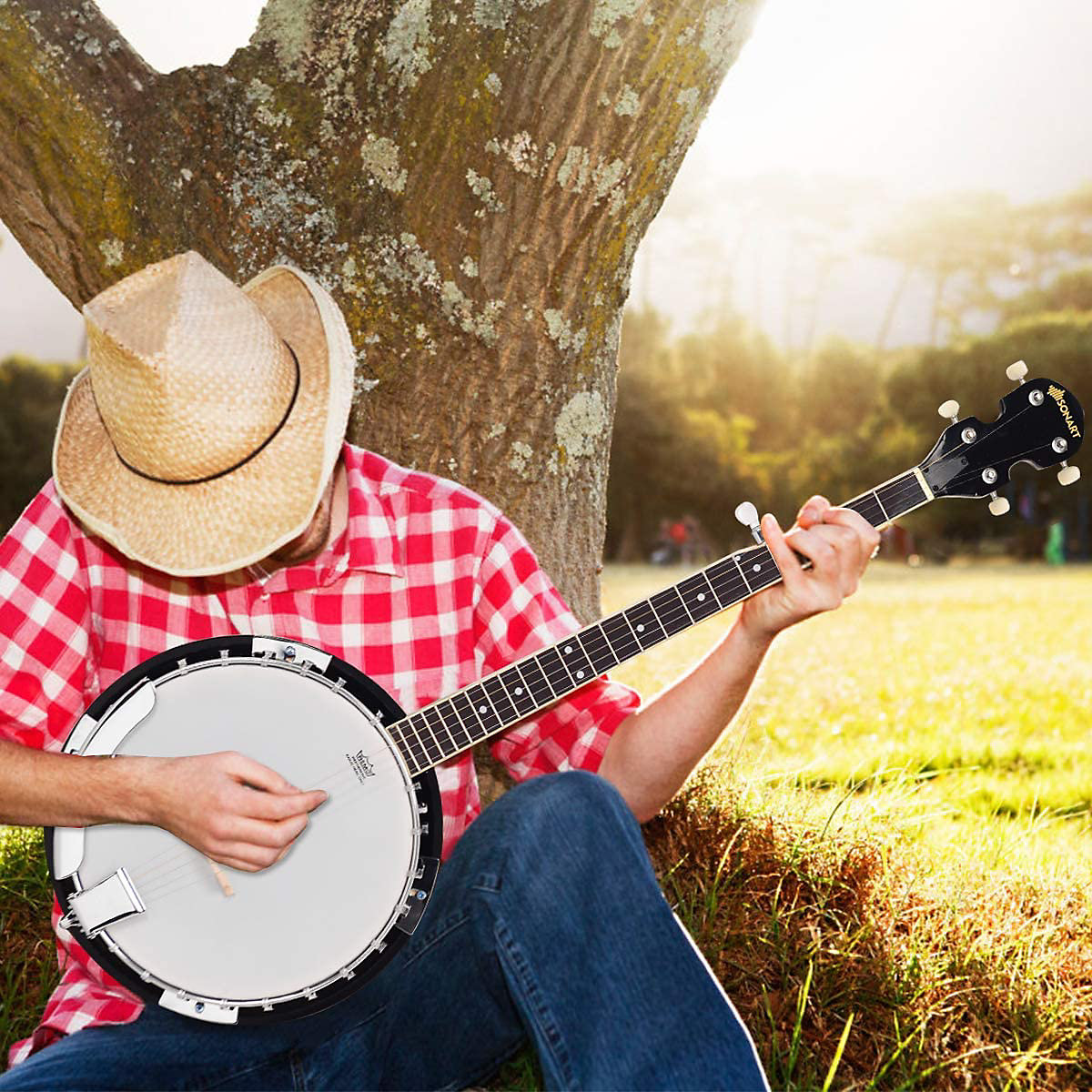 5 Saiten Banjo 39 Zoll mit Stimmgerät