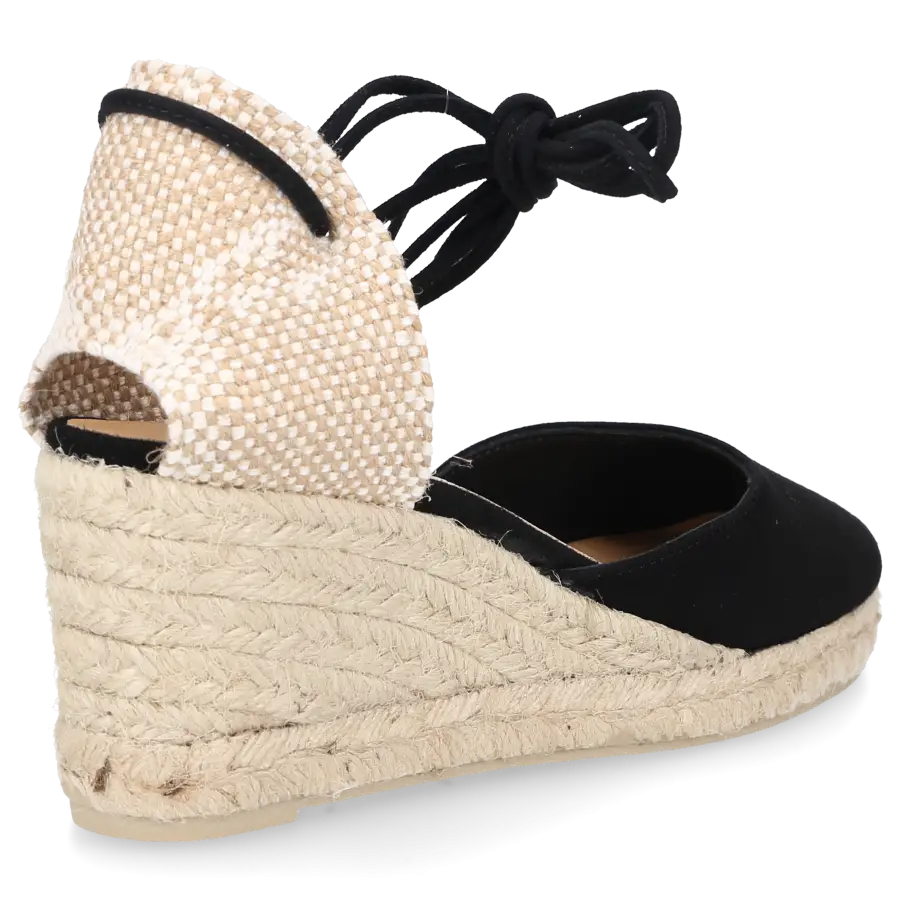 CASTAÑER - Espadrilles CARINA Veloursleder - schwarz