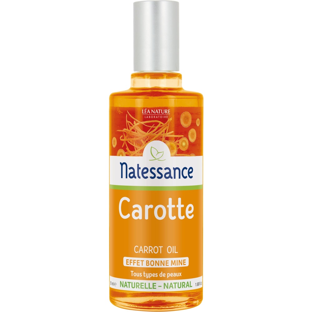 natessance Huile de Carotte - effet bonne mine Huile