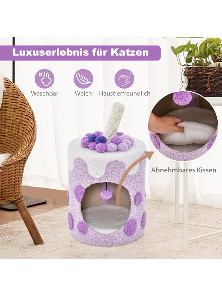 COSTWAY Kratztonne 37x37x67cm in Lila günstig kaufen onesize