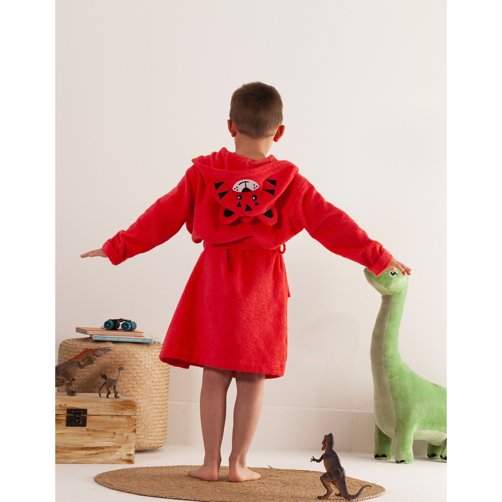 Peignoir de bain enfant tigre éponge coton