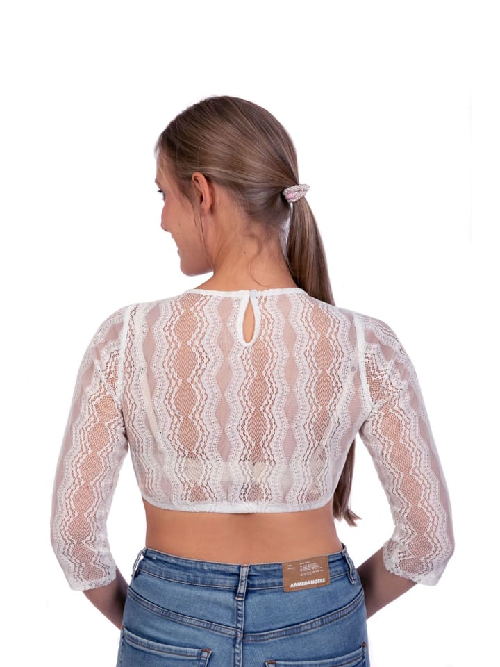 Edelnice Dirndlbluse Lea in weiß günstig kaufen