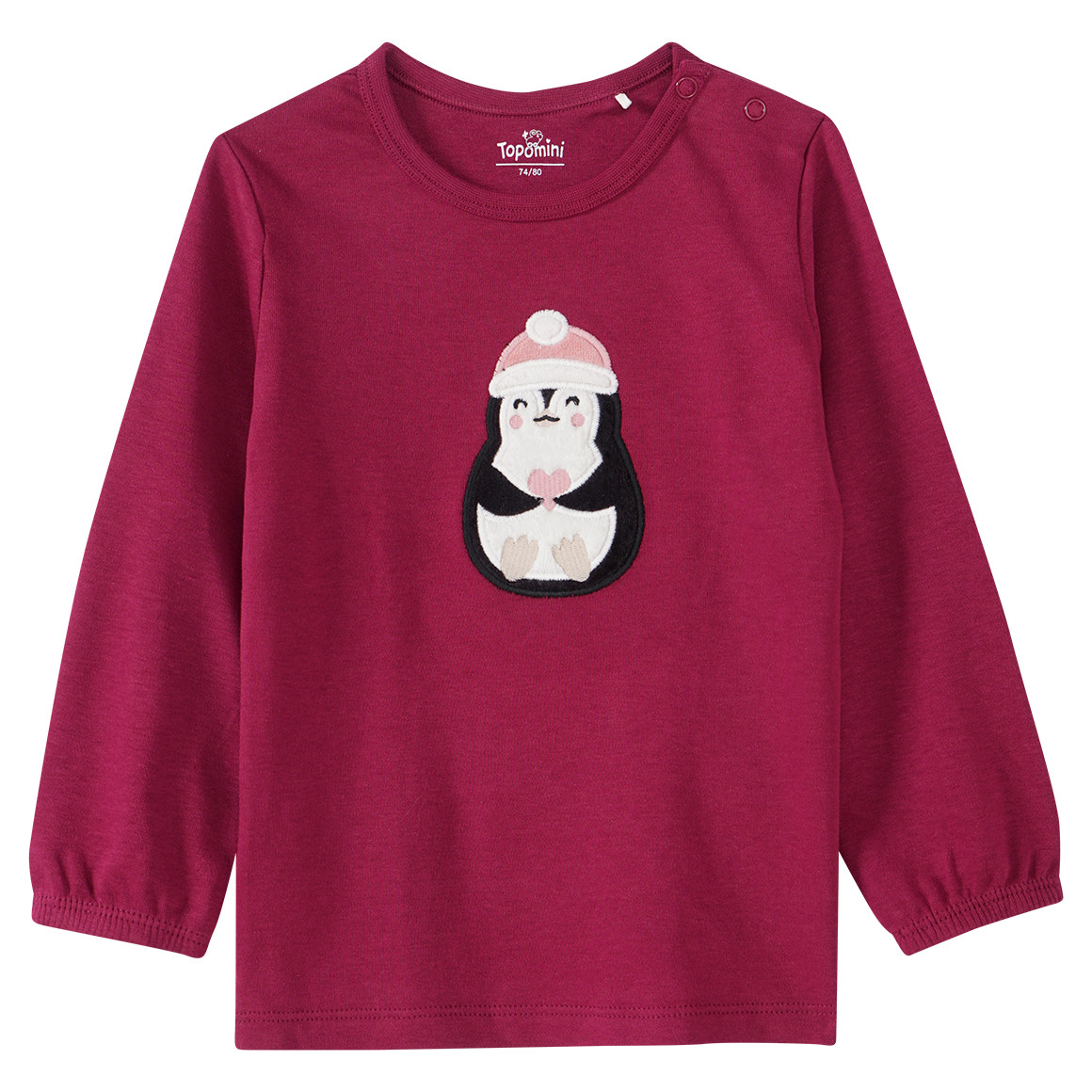 Baby Schlafanzug mit Pinguin-Applikation
