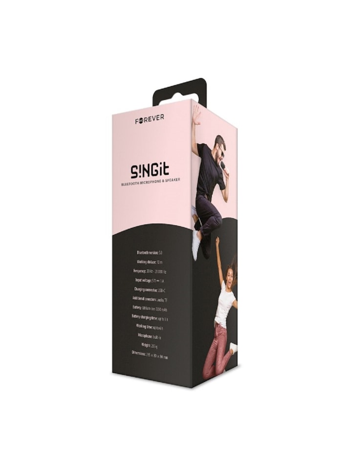 FOREVER Forever Bluetooth-Mikrofon mit Lautsprecher BMS-500 rosa in Rosa günstig kaufen onesize