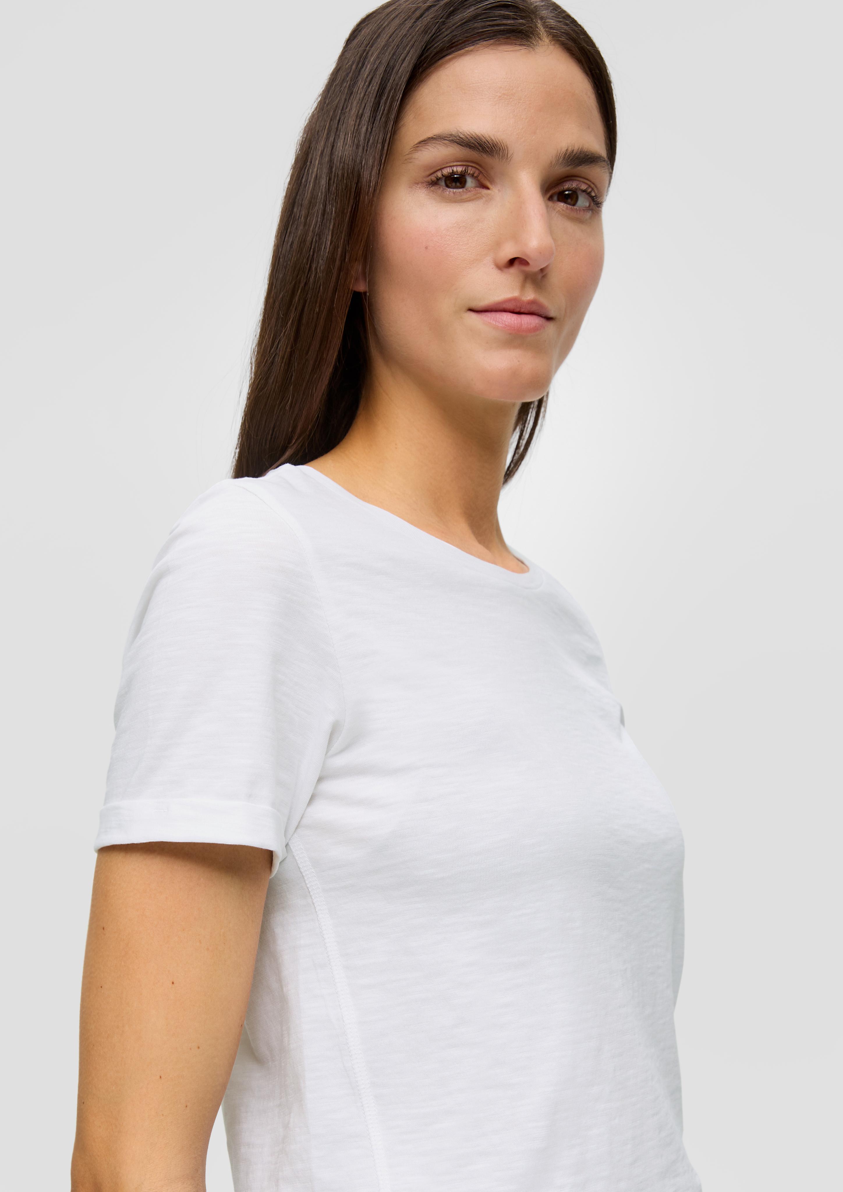 T-Shirt mit Umschlag am Ärmel  2144451-0100