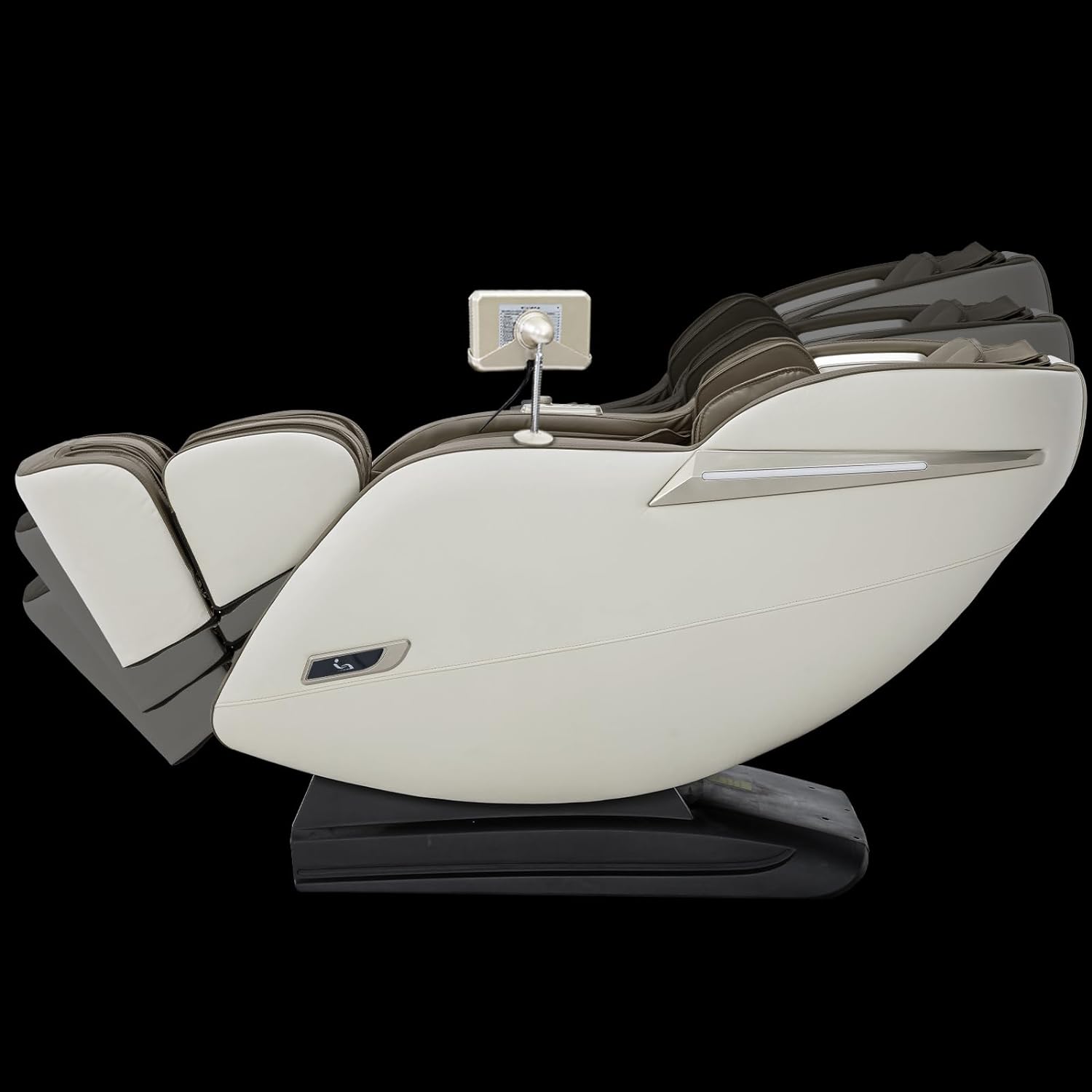 MassaMAX 2024 Full Body Massage Chair, Zero Gravity Recliner with Yoga Stretch, SL Track, Airbags, Heating, Touch Screen, and Foot Massage (MD906-Beige)