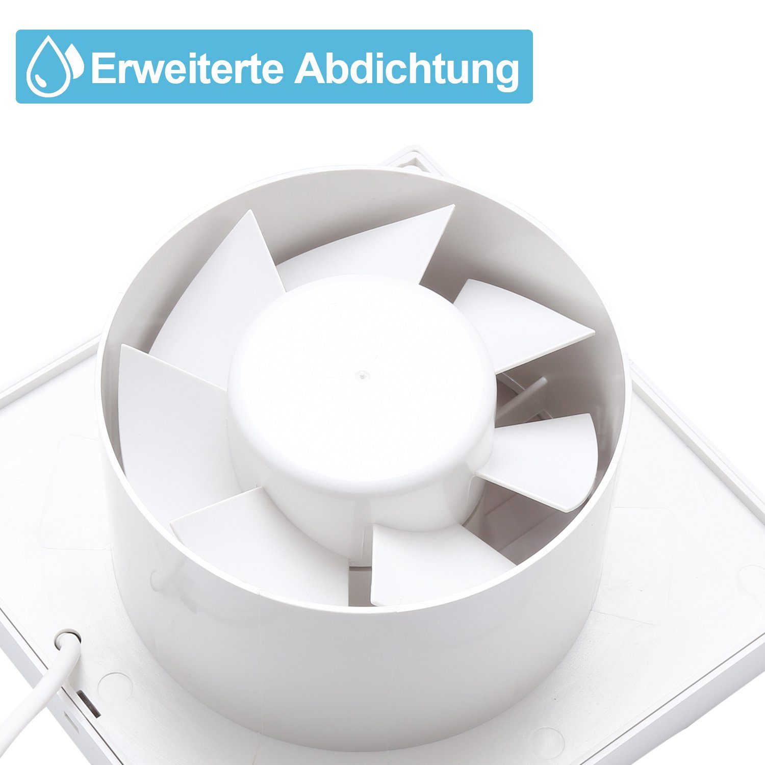 Clanmacy Wandventilator Badlüfter 100/150mm Ventilator Wandlüfter Mit Rückflussleitblech