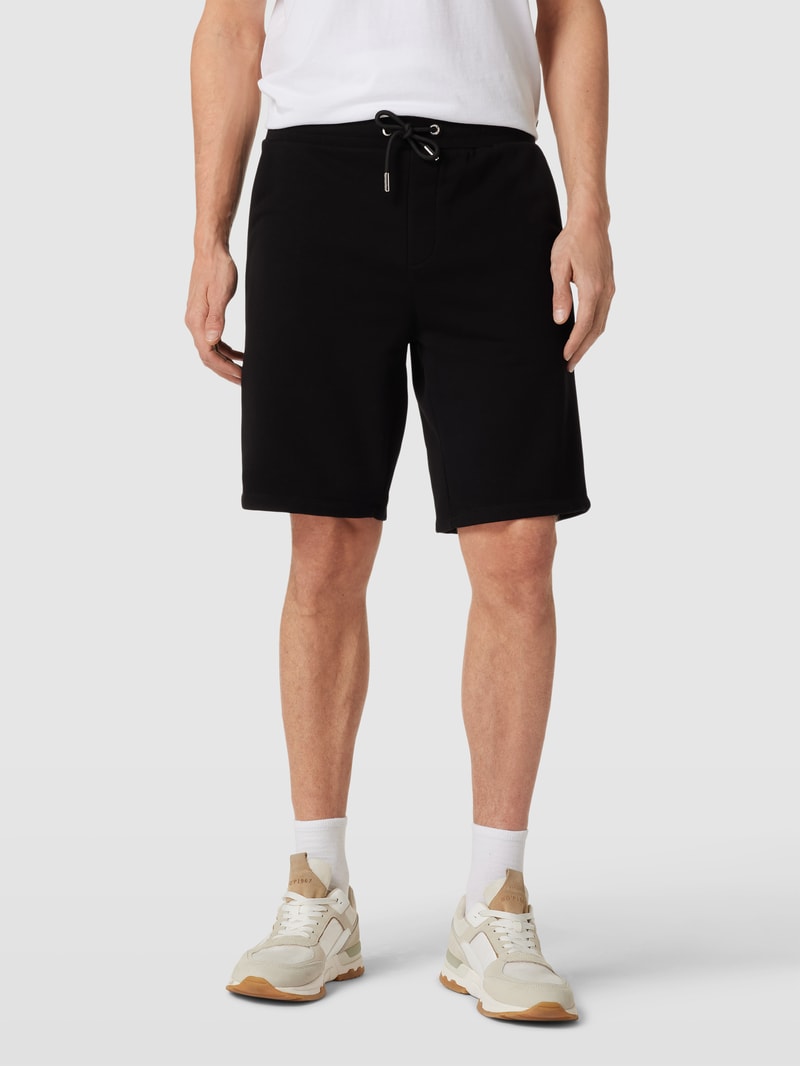 Sweatshorts mit Label-Detail in schwarz