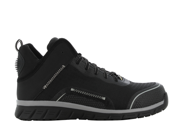 „Safety Jogger LIGERO2S1M“ lengvi sportiniai bateliai su vidutinio aukščio viršutine dalimi, juodi