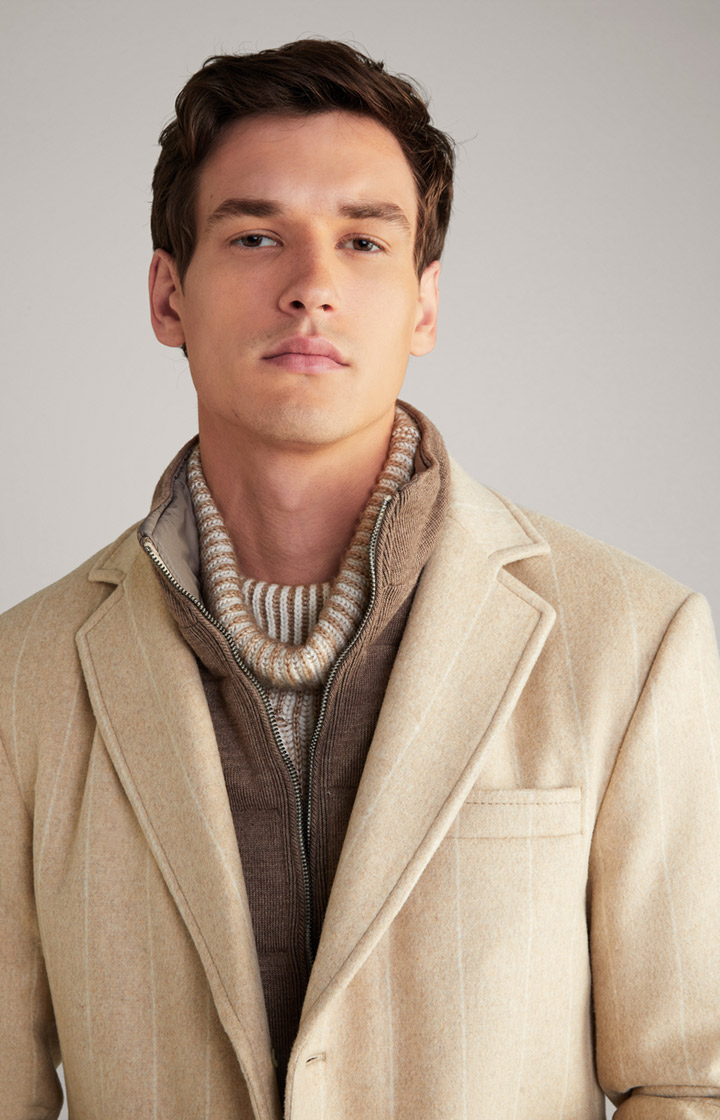 Mantel Morris in Beige gestreift