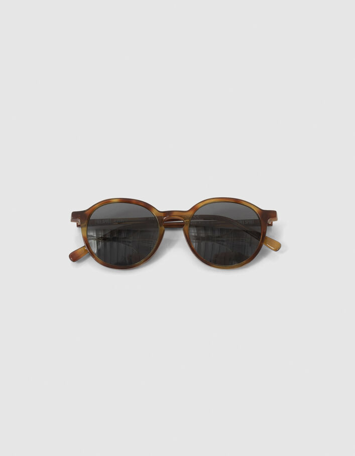 Lunettes solaires mixte écaille miel